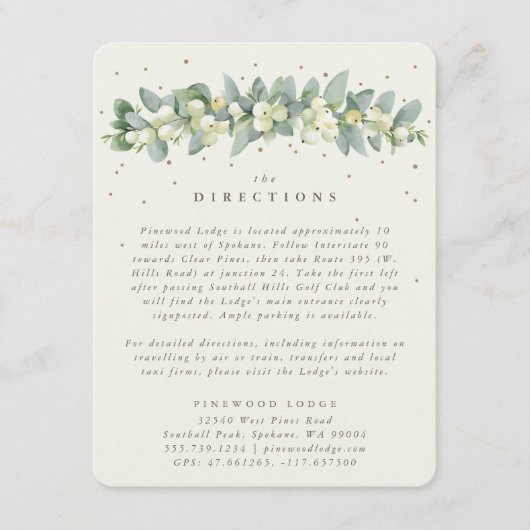 クリームスノーベリー+ユーカリストランド方向 エンクロージャーカード (正面)