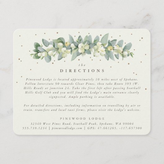 クリームスノーベリー+ユーカリストランド方向 エンクロージャーカード (正面)