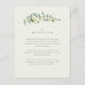 クリームスノーベリー+ユーカリプトゥスステムウェディングレセプション エンクロージャーカード (正面)