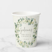 クリームスノーベリー+ユーカリリースブライダルシャワー 紙コップ (裏面)