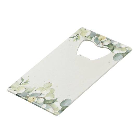 クリームスノーベリー+ユーカリ冬のウェディングミニ クレジットカード栓抜き (裏面アングル)