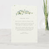 クリームスノーベリー+ユーカリ冬の結婚式の折り畳み プログラム (裏面)