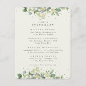 クリームスノーベリー+ユーカリ結婚の旅程 エンクロージャーカード (正面)