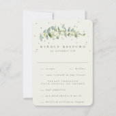 クリームスノーベリー+ユーカリ結婚ステムズ 出欠カード (正面)