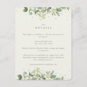 クリームスノーベリー+ユーカリ結婚ズエッジ詳細 エンクロージャーカード (正面)