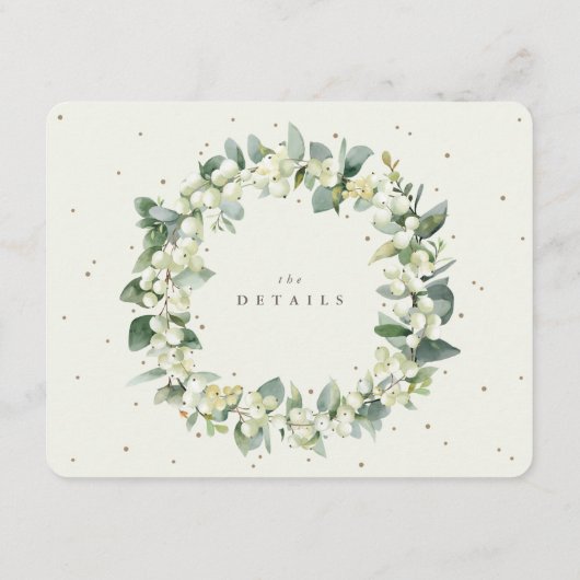 クリームスノーベリー+ユーカリ結婚ブーケ詳細 エンクロージャーカード (裏面)