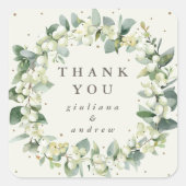 クリームスノーベリー+ユーカリ結婚プトゥス スクエアシール (正面)