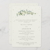 クリームスノーベリー+ユーカリ結婚リハーサル 招待状 (正面/裏面)