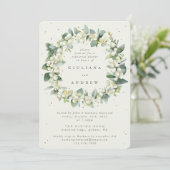 クリームスノーベリー+ユーカリ結婚リハーサル 招待状 (スタンド正面)