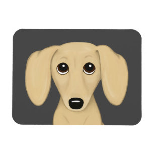 クリームスムースコーテッドダシュント漫画の犬 マグネット