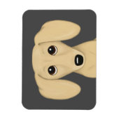 クリームスムースコーテッドダシュント漫画の犬 マグネット (縦)