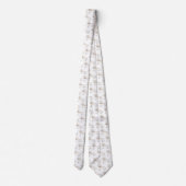 クリームスムースコートダシュンド漫画の犬のパターン ネクタイ (裏面)