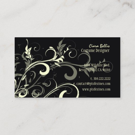 クリームスワール/コスチュームデザイナー/DIYカラー 名刺 (裏面)