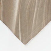 クリームスワール – ソフトベージュ抽象芸術フローデザイン フリースブランケット (角)