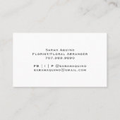 クリームセエレガントージマグノリアモノグラムのス花屋 名刺 (裏面)