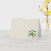 クリームセントパトリックの日シャムロックカード カード (黄色い花)