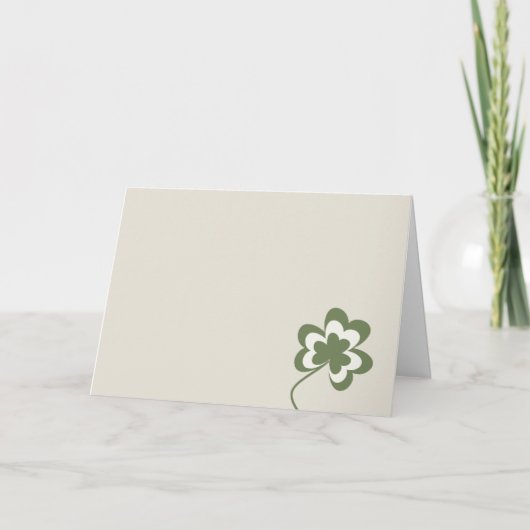 クリームセントパトリックの日シャムロックカード カード (正面)