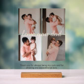 クリームソフトハッピーパパの日ギフトフォトコラージュ アクリルサイン (ニュートラル)