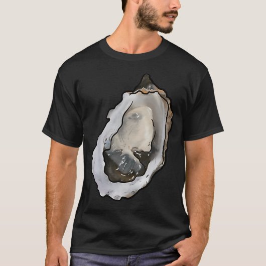 クリームソースのオイスターとパール Tシャツ (正面)