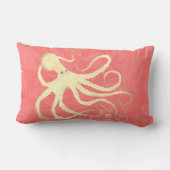 クリームタコon珊瑚 – 腰枕 ランバークッション (裏面)