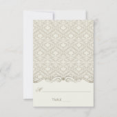 クリームタンアイボリーダマスクスワーズフォールズ座席表 招待状 (正面)
