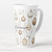 クリームタンオーガニッククリスマスオーナメント カフェラテマグ (右アングル)