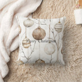 クリームタンオーガニッククリスマスオーナメント クッション (ブランケット)
