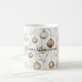 クリームタンオーガニッククリスマスオーナメント コーヒーマグカップ (中央)