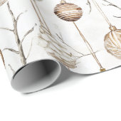 クリームタンオーガニッククリスマスオーナメント ラッピングペーパー (ロールコーナー)