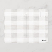 クリームタンオーガニッククリスマステディベアサンタハット ポストカード (裏面)