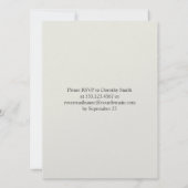 クリームタン ダマスク スワールズ ポストウェディング 招待状 (裏面)