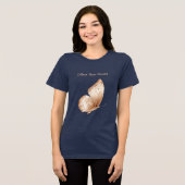 クリームタン ボヘミアン バタフライ トライブレンドTシャツ (正面全面)