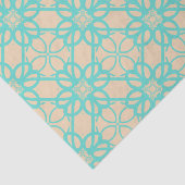 クリームターコイズモダンプレーリーガーデンフォークラティス 薄葉紙 (詳細)