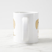 クリームダシュント |かわいいウィーナー犬の恋人 ジャンボコーヒーマグカップ (裏面)