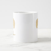 クリームダシュント |かわいいウィーナー犬の恋人 ジャンボコーヒーマグカップ (正面)