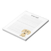 クリームダシュント |かわいい漫画ウィーナー犬が並ぶ ノートパッド (回転)