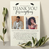 クリームダブル卒業2写真卒業パーティー サンキューカード