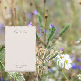 クリームチノイスリーエレガントな結婚式ありがとう サンキューカード