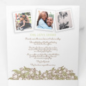 クリームチューリップハートアートの物語結婚の献身 三つ折りプログラム (内部最初)