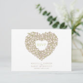 クリームチューリップモノグラム結婚の食事オプションイベント 出欠カード (スタンド正面)