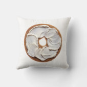 クリームチーズのベーゲルの装飾用クッション クッション (裏面)