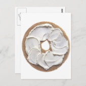 クリームチーズ付きベーグル ポストカード (正面/裏面)