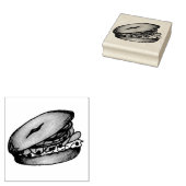 クリームチーズ、ケーパー、ロックスNYCスタンプ付きベーグル ラバースタンプ (押印)