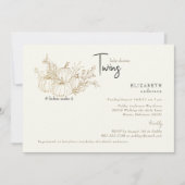 クリームツインズリトルカボンプキンベビーシャワー 招待状 (正面)