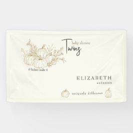 クリームツインズリトルカボンプキンベビーシャワー 横断幕