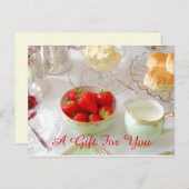 クリームティーギフト券はがき ポストカード (正面/裏面)