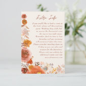 クリームテラコッタフローラアコモデーションウォーターカラー エンクロージャーカード (スタンド正面)