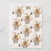 クリームテラコッタワイルドフラワーボホ結婚ズ 招待状 (裏面)