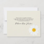 クリームデイジー葬儀記念サンキューカード サンキューカード (正面)