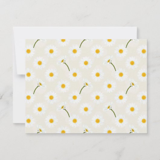 クリームデイジー葬儀記念サンキューカード サンキューカード (裏面)